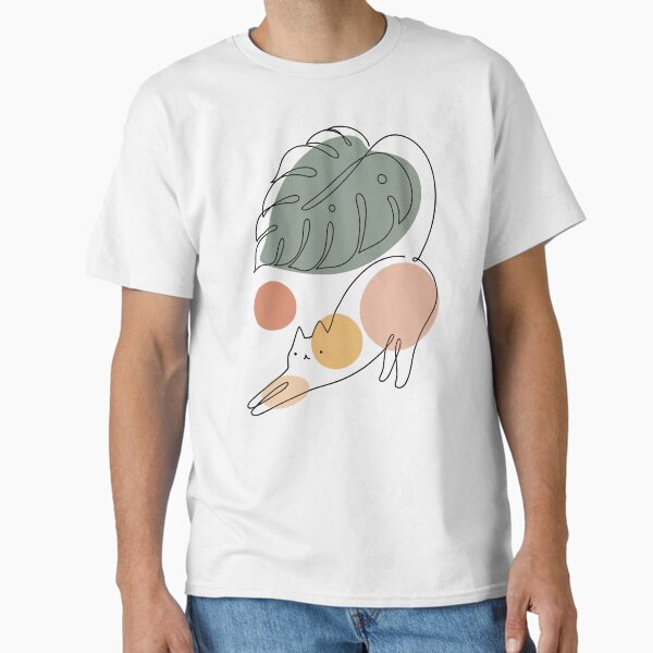 Cat and Plant 34 Classic T-Shirt for Sale by ilovedoodle