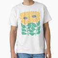 Boho Flower Shirt Yellow Floral Gift for Women, Mom, Grandma & Friends, Yellow Floral Sweatshirt for Her, Boho Flower Tote Bag, Blanket & Phone Case for Women, Cozy Boho Gift for Mom & Grandma Classic T-Shirt for Sale by Noemill