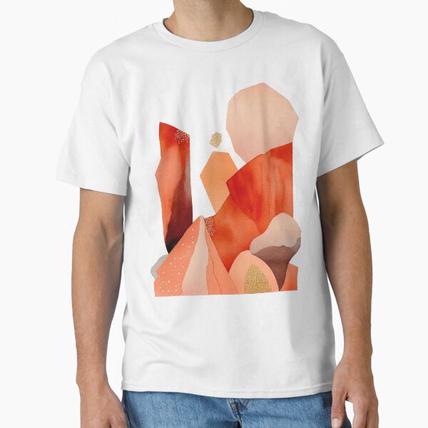 Watercolor Painting Abstract Japandi Design Classic T-Shirt for Sale by pastelyourlife