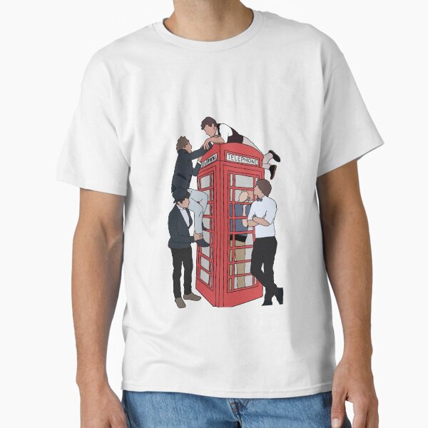 one direction phone booth Classic T-Shirt for Sale by tehecaity