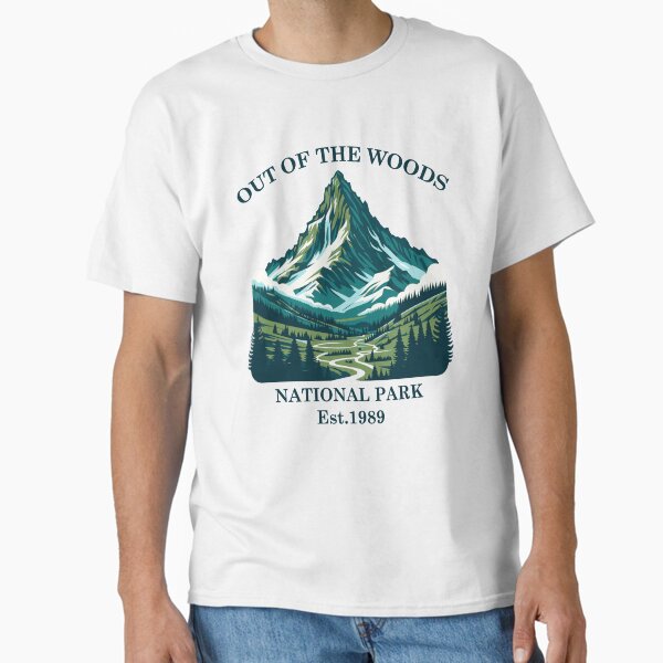 Out of the Woods – National Park Vintage Mountain Adventure Poster Classic T-Shirt for Sale by MAGICKEY2024