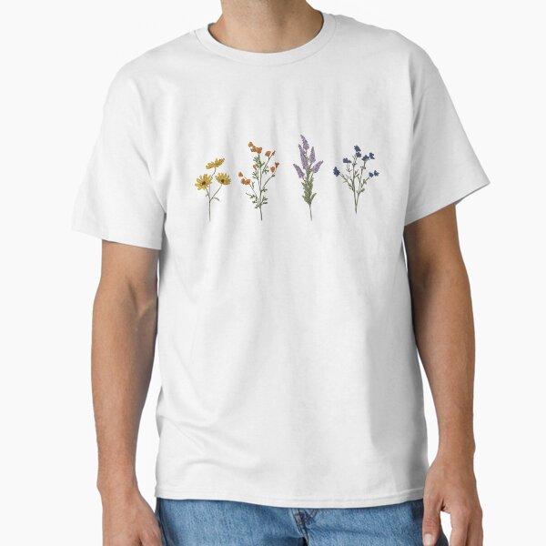 Handdrawn Wildflowers Classic T-Shirt for Sale by alexvoss