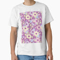 PURPLE BOHO MODERN FLOWERS Classic T-Shirt for Sale by blomastudios