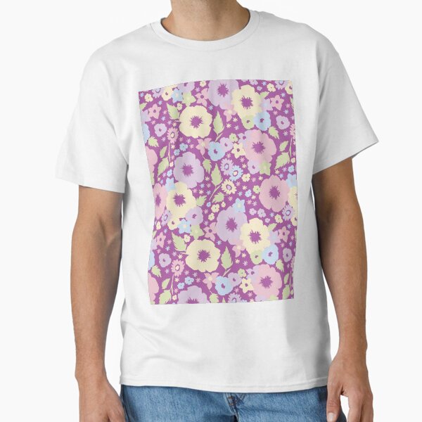 PURPLE BOHO MODERN FLOWERS Classic T-Shirt for Sale by blomastudios