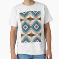 Aztec Pattern Blue Colors Classic T-Shirt for Sale by ZedEx