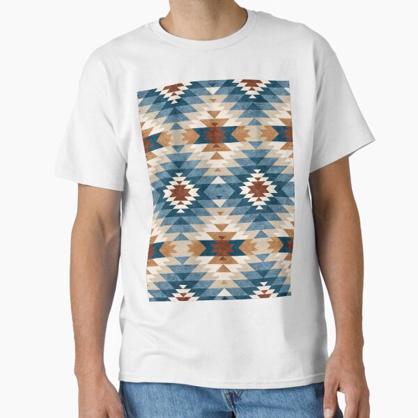 Aztec Pattern Blue Colors Classic T-Shirt for Sale by ZedEx