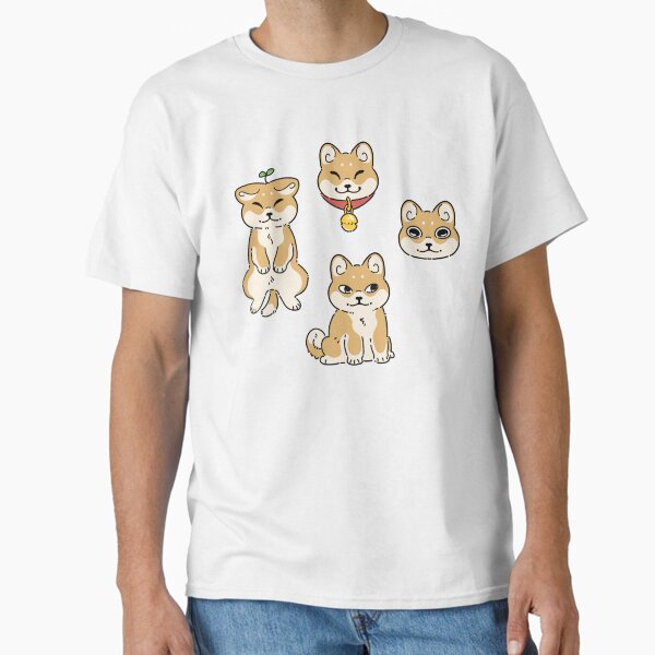 shiba inu sticker pack Classic T-Shirt for Sale by sadfacestickers