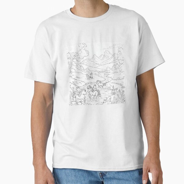 Wild horses Classic T-Shirt for Sale by Wagging-Tales