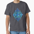 Deep Ocean Art Nouveau Watercolor Doodle Classic T-Shirt for Sale by micklyn