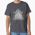 Grey Lotus Flower Geometric Design Classic T-Shirt for Sale by bblane
