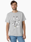 Playing Black and White Jack Russell Terrier Gray Background Classic T Shirt T Shirt Aesthetic Fit Top Rated