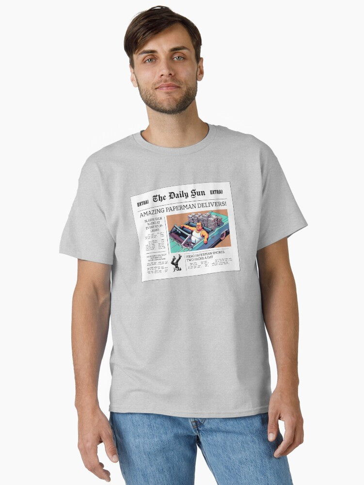 Paperman Paperboy Classic T-shirt | Trendy Graphic Tee | Casual Unisex T-shirt