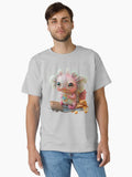 "Axolotl Bubble Tea" - Cute Axolotl Drinking Bubble Classic T-Shirt
