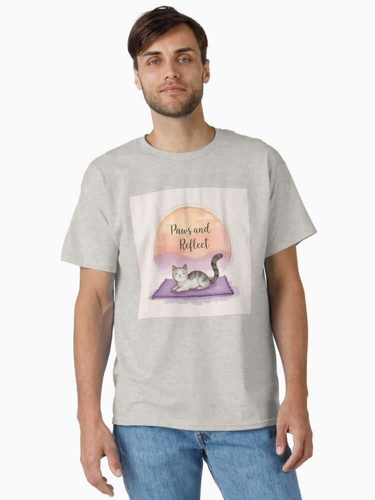 Calm Kitty Meditation Art Classic T-Shirt
