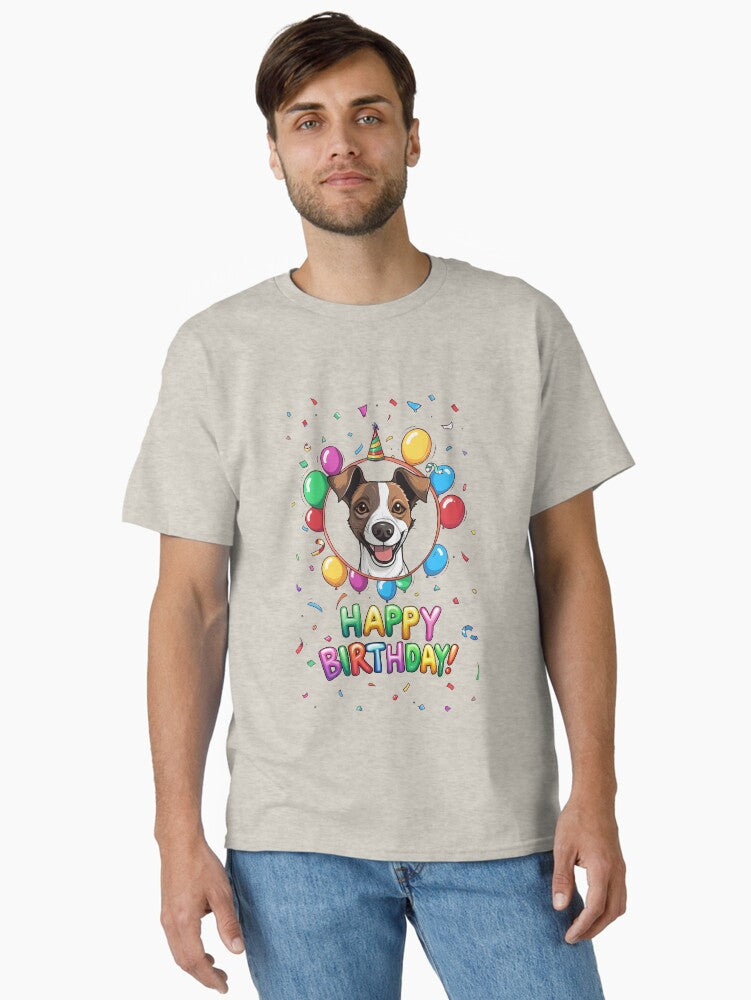 Birthday Jack Russell Dog Brown and White Happy Birthday Classic T Shirt T Shirt Premium Quality Hot Search US