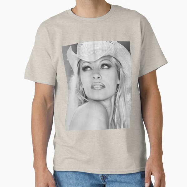 Pamela Anderson black and white actor and star Classic T-Shirt for Sale by Bela07