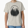 Misty Pine Forest Reflection at Twilight Classic T-Shirt for Sale by RobotKiller128
