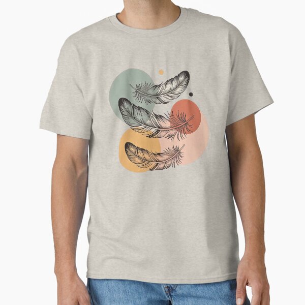 Boho Feather Abstract Classic T-Shirt for Sale by VibrArtco