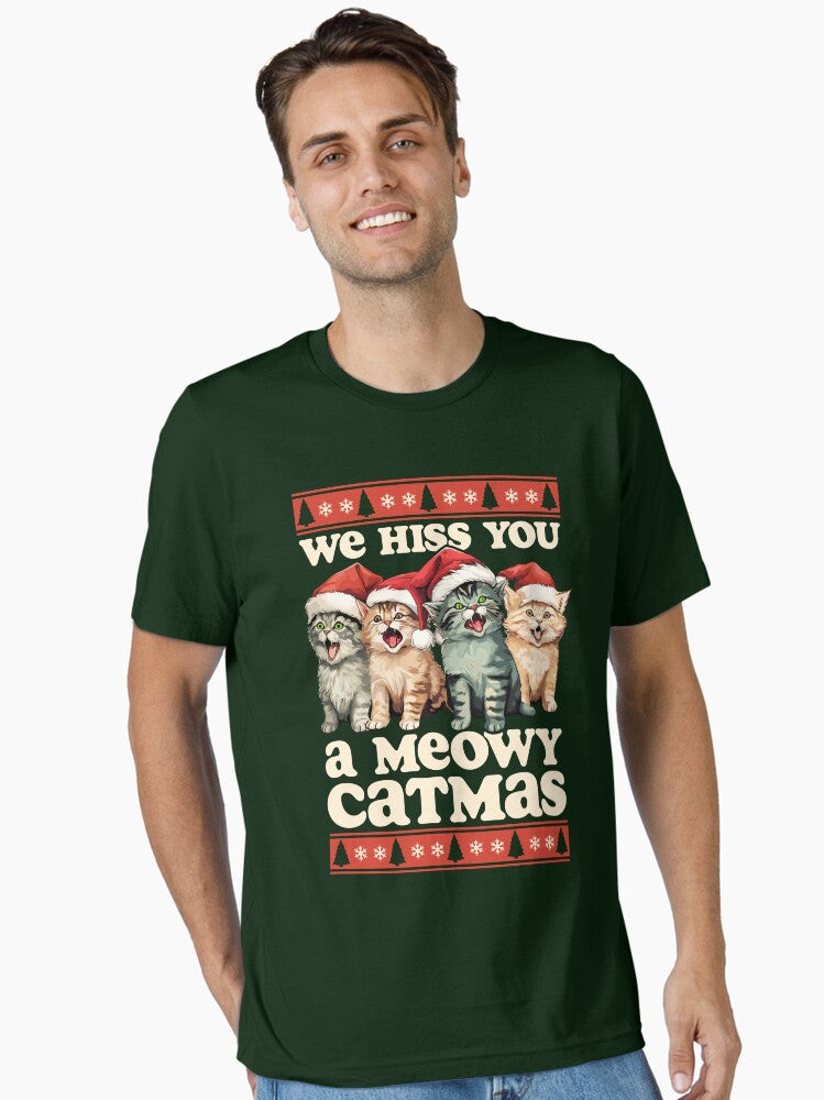 We Hiss You A Meowy Catmas Funny Cat Christmas Essential T-Shirt