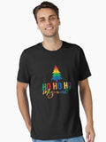 Ho Ho Homosexual Shirt, Funny Gay Shirt, Gay Christmas Shirt,Christmas Rainbow, LGBTQ Xmas, Gay Queen Lesbian Xmas Shirt, Cute Pride Shirt Gift for Gay Essential T-Shirt