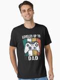 Leveled up to dad New dad shirt First time daddy gift idea Essential T Shirt T Shirt | Comfort Fit | High CTR Pick