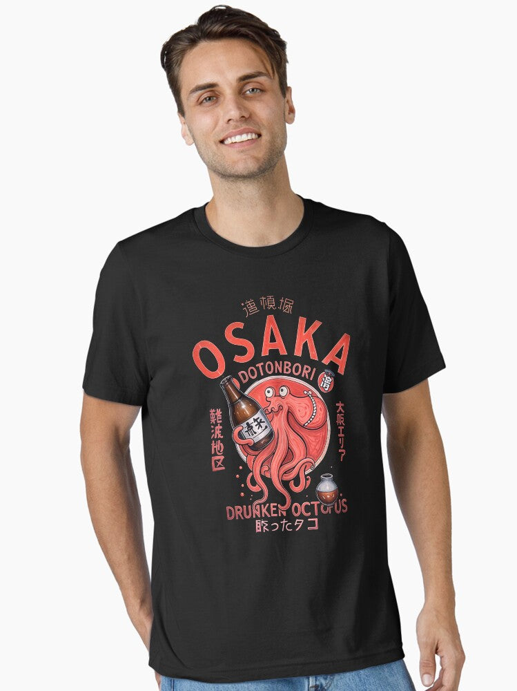 Osaka Drunken Octopus Essential T-Shirt | Graphic T-Shirt for Unisex