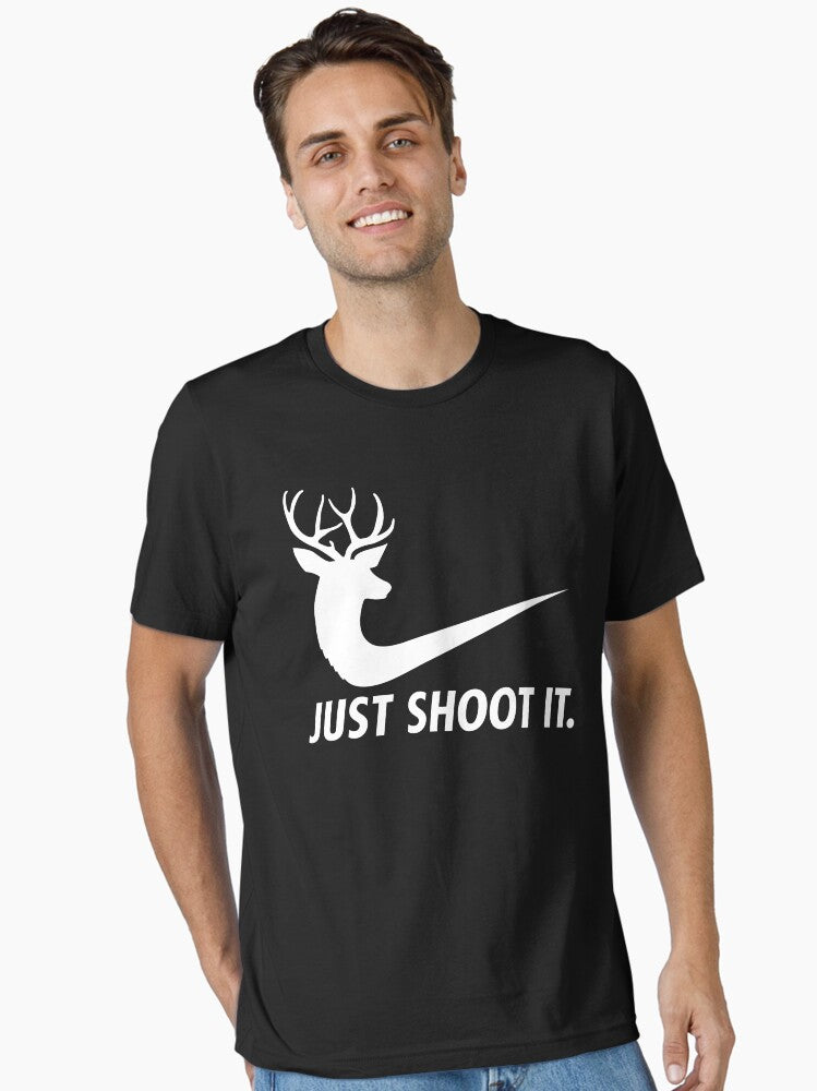 Just Shoot It Funny Hunting Nike Deer Fashion Essential T Shirt T Shirt | Viral US Style | High CTR Pick