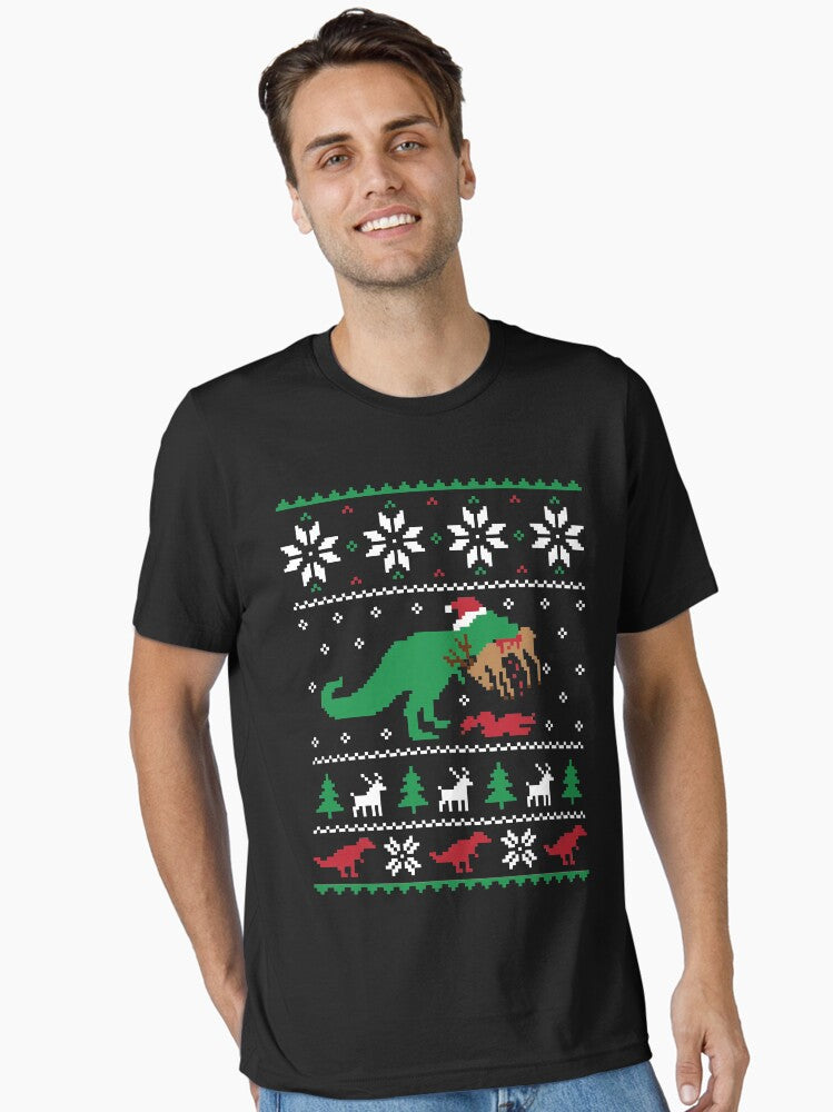 Dinosaur Ugly Christmas Sweater Funny Christmas Gift Essential T Shirt Sweater Premium Quality High Search Demand