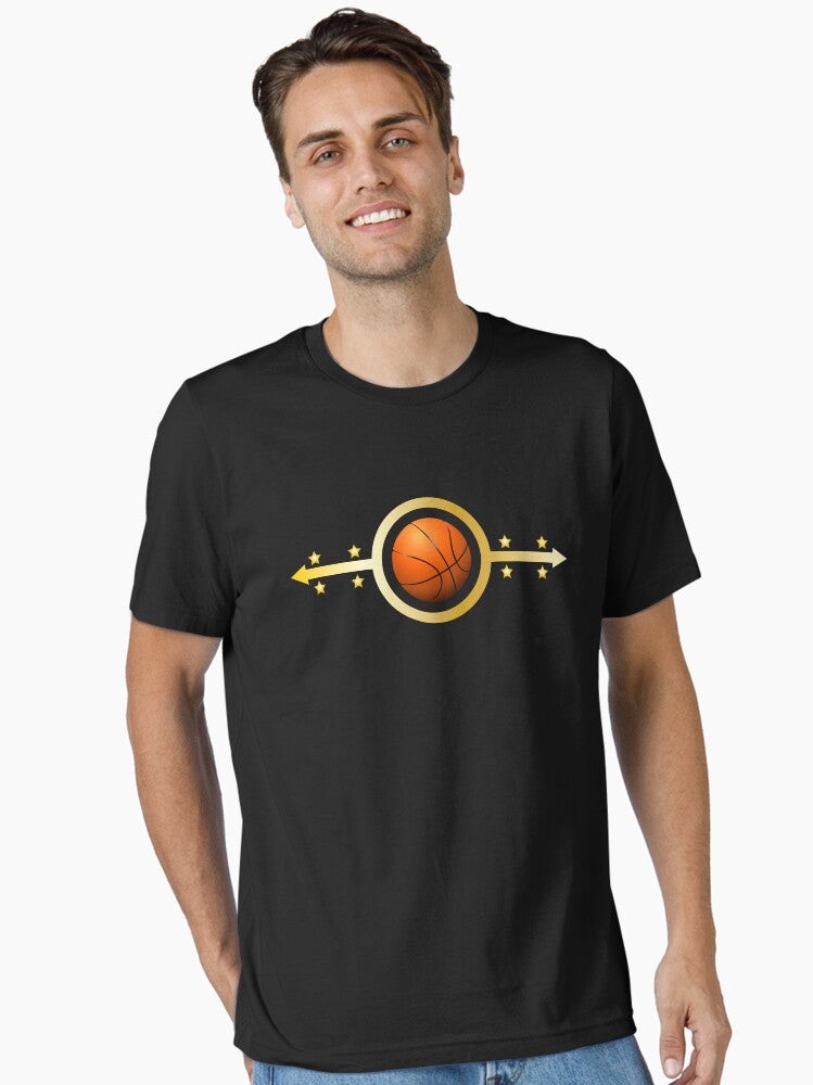 Basketball in the gold ring Essential T Shirt T Shirt High Search Demand Daily Wear
