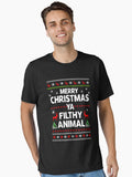 Merry Christmas Ya Filthy Animal Ugly Christmas Sweater Essential T-Shirt