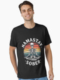 skeleton lotus position yoga sober addiction recovery