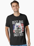 American Flag Best Dog Dad Ever American Eskimo Dogs USA Essential T Shirt T Shirt | Viral US Style | Great Gift for Dad