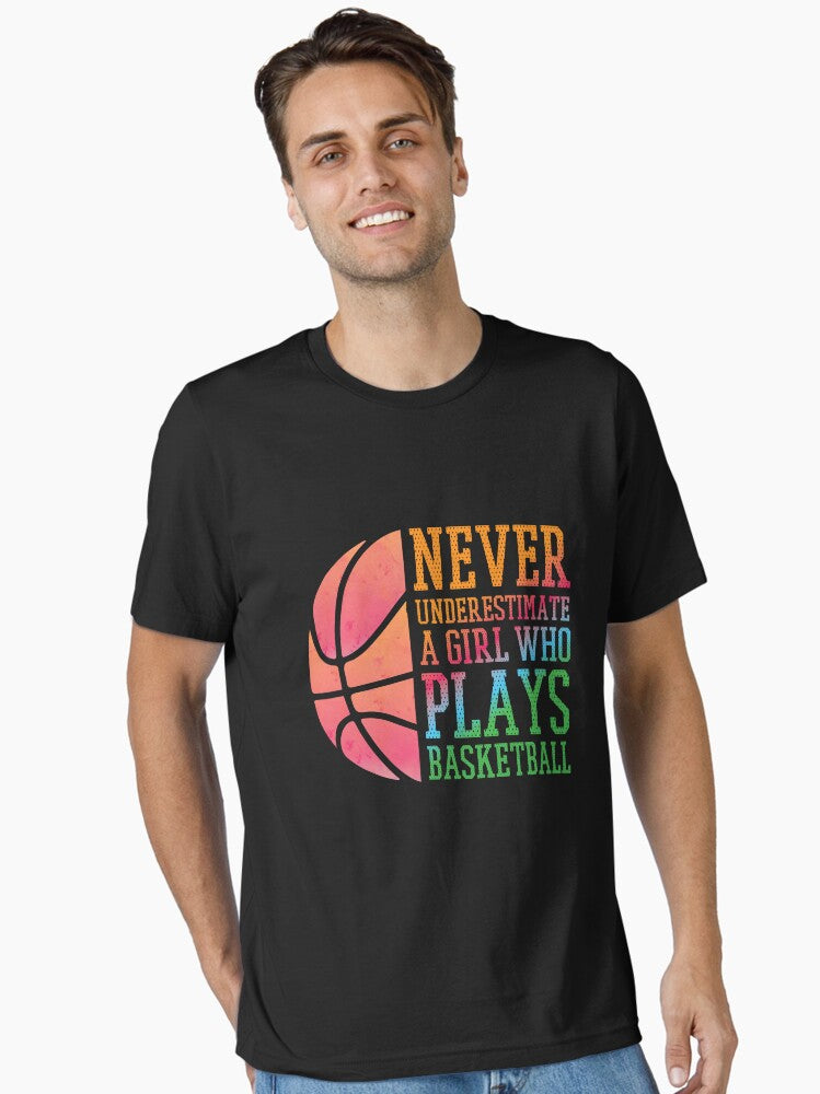 Basketball player basketball retro gift basketballer ladies Essential T Shirt T Shirt Comfort Fit Hot Right Now