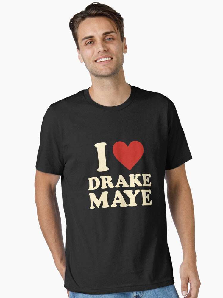 I Love Drake Maye T Shirt Bold Heart Graphic Funny Minimalist Love Tee Essential T Shirt T Shirt Viral US Style High CTR
