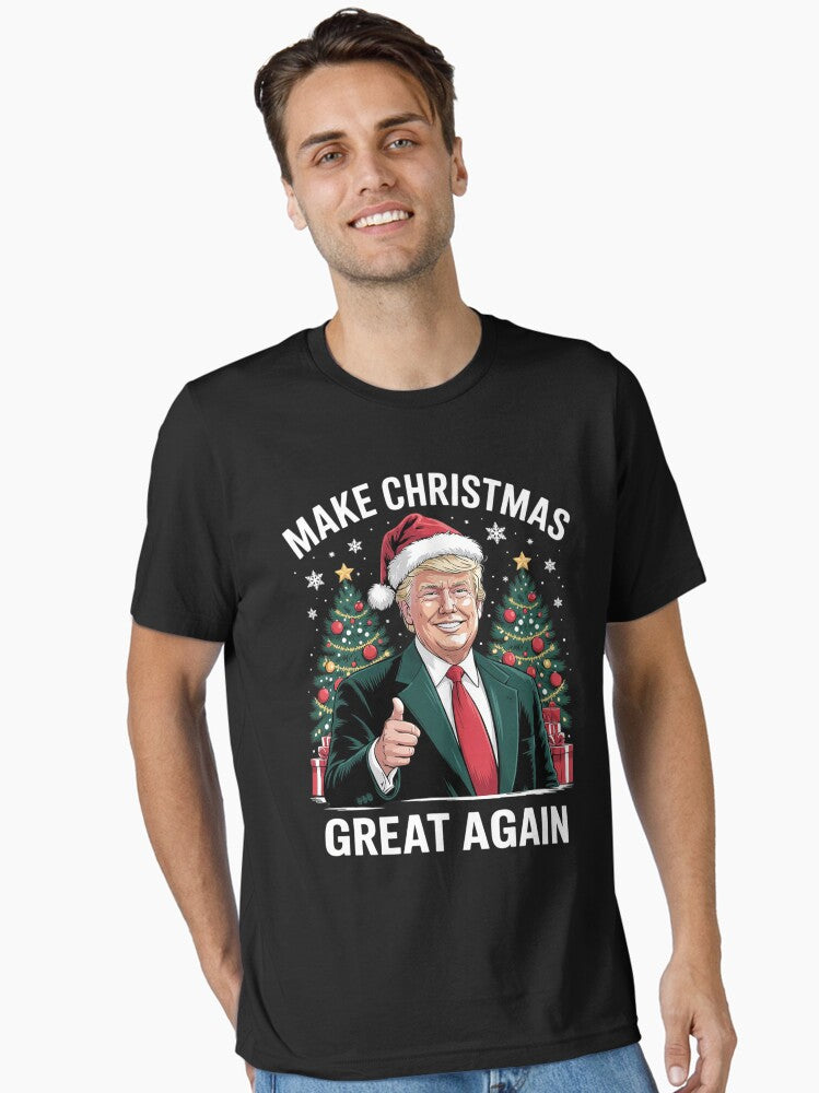 Make Christmas Great Again Santa Trump Men Xmas Essential T-Shirt