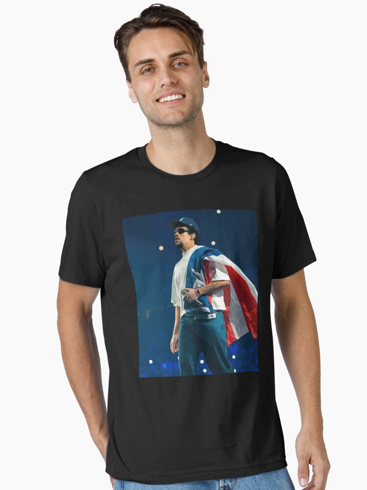 Bad Bunny Puerto Rico Flag Essential T-Shirt | Premium Unisex T-Shirt, Trending Graphic Tee