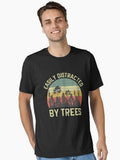 Easily Distracted By Trees Vintage Funny Tree Essential T Shirt T Shirt | Comfort Fit | US Hot Search