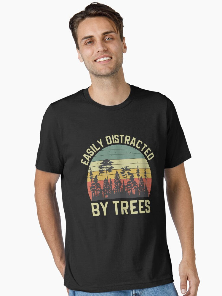 Easily Distracted By Trees Vintage Funny Tree Essential T Shirt T Shirt | Comfort Fit | US Hot Search