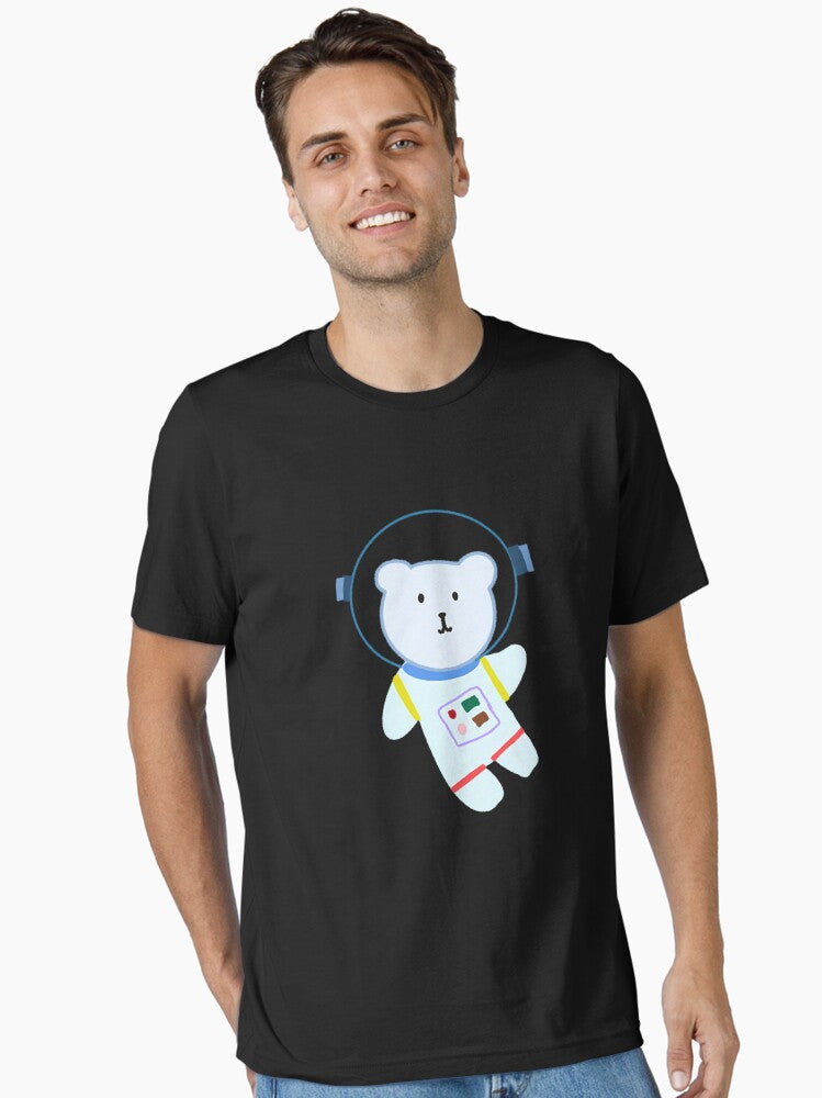 Colorful Cartoon Astronaut Bear Cute Space Adventure Essential T-shirt | Trendy Graphic Tee | Casual Unisex T-shirt