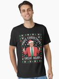 Make Christmas Great Again Trump Xmas Snow Pajama Ugly Essential T-Shirt