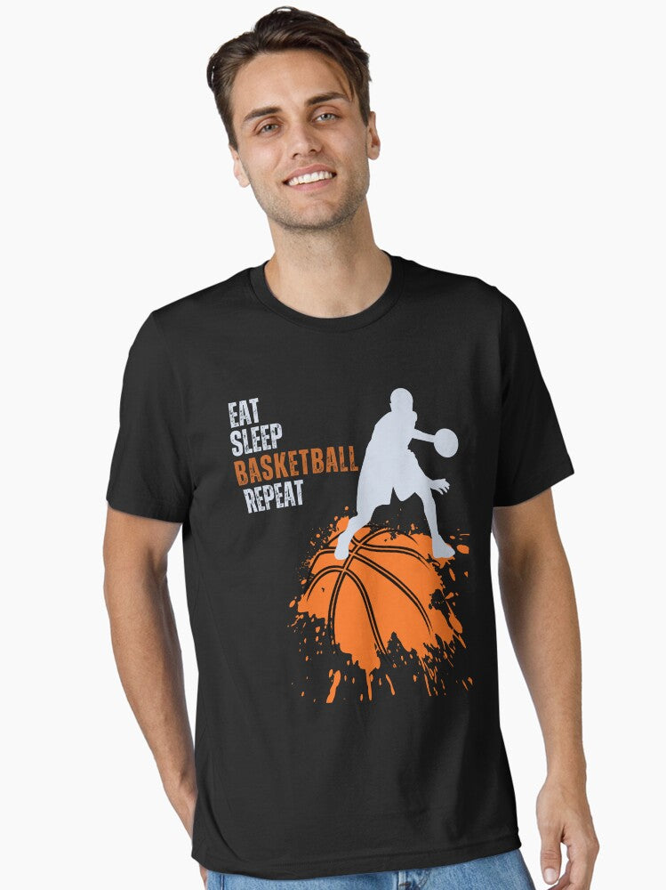 Eat Sleep Basketball Repeat Essential T Shirt T Shirt Viral TikTok Best Seller Look