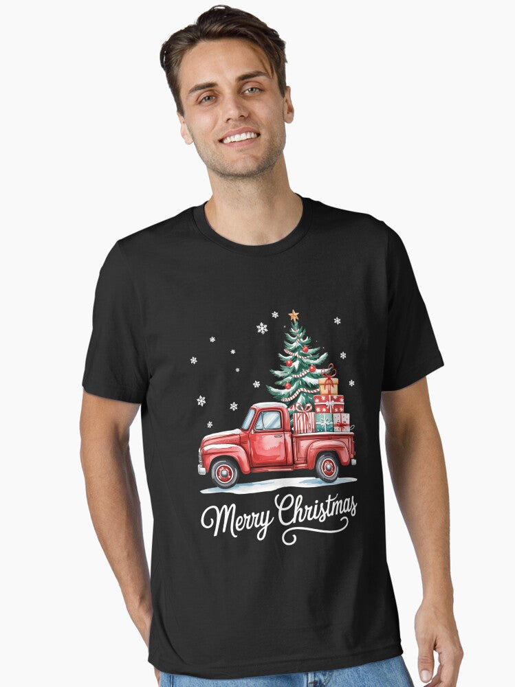Merry Christmas Truck Funny Xmas Tree Essential T-Shirt