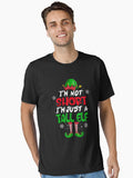 Funny I'm Not Short, I'm Just A Tall Elf Cute Christmas Gift Essential T-Shirt