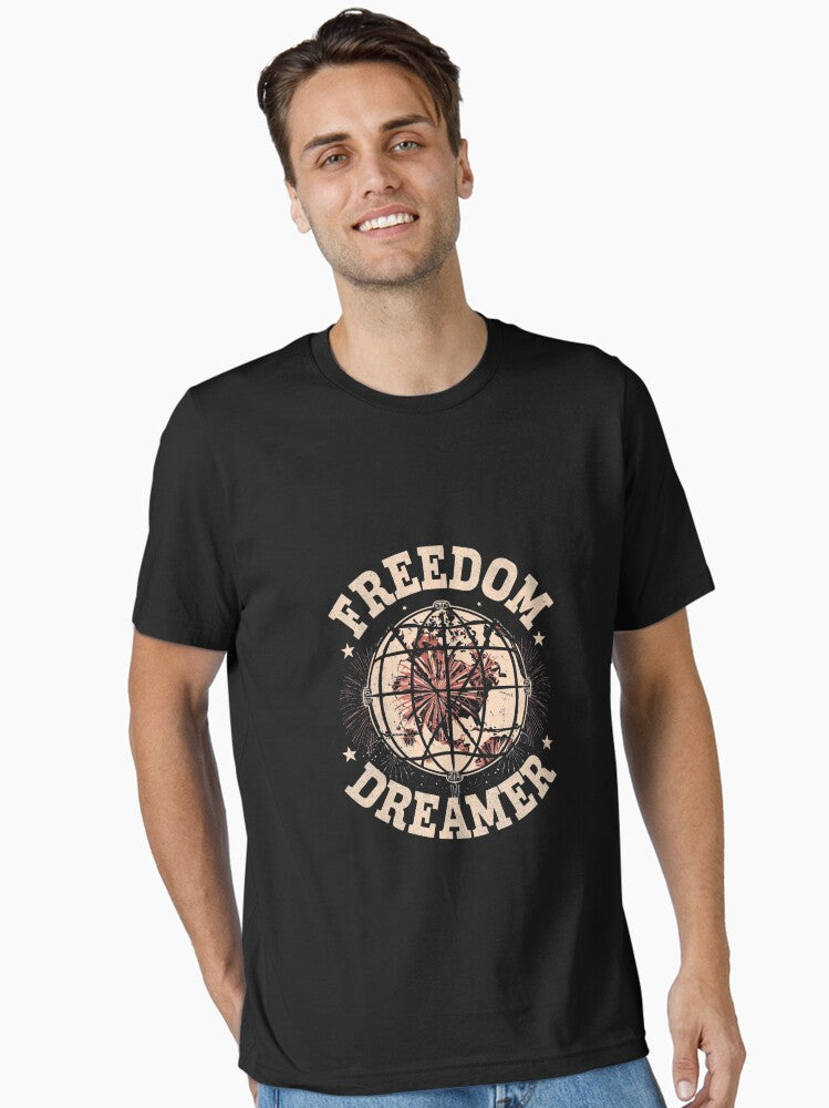 FREEDOM DREAMER Vintage 4th of July T Shirt Essential T Shirt T Shirt High Search Demand Gift Ready