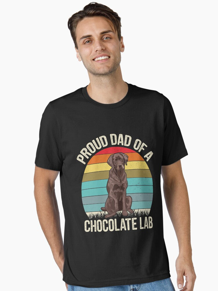 Best Chocolate Lab Dad Dog Lover Brown Labrador Retriever Shirt Essential T Shirt T Shirt | Comfort Fit | Fan Favorite