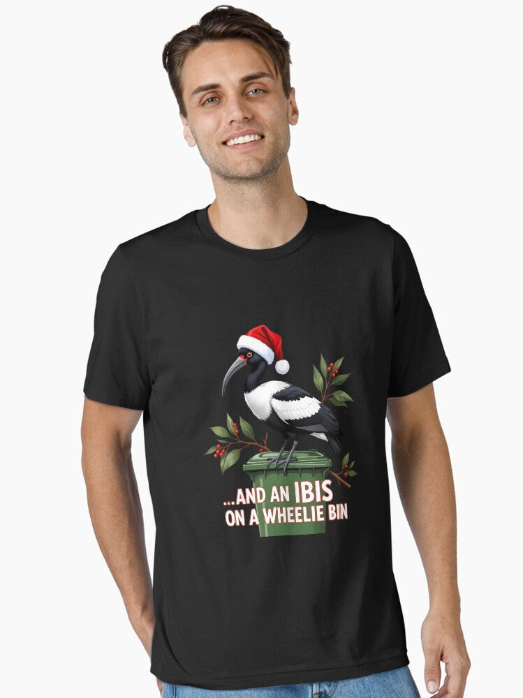 Ibis on a Wheelie Bin, Aussie Christmas Essential T-Shirt