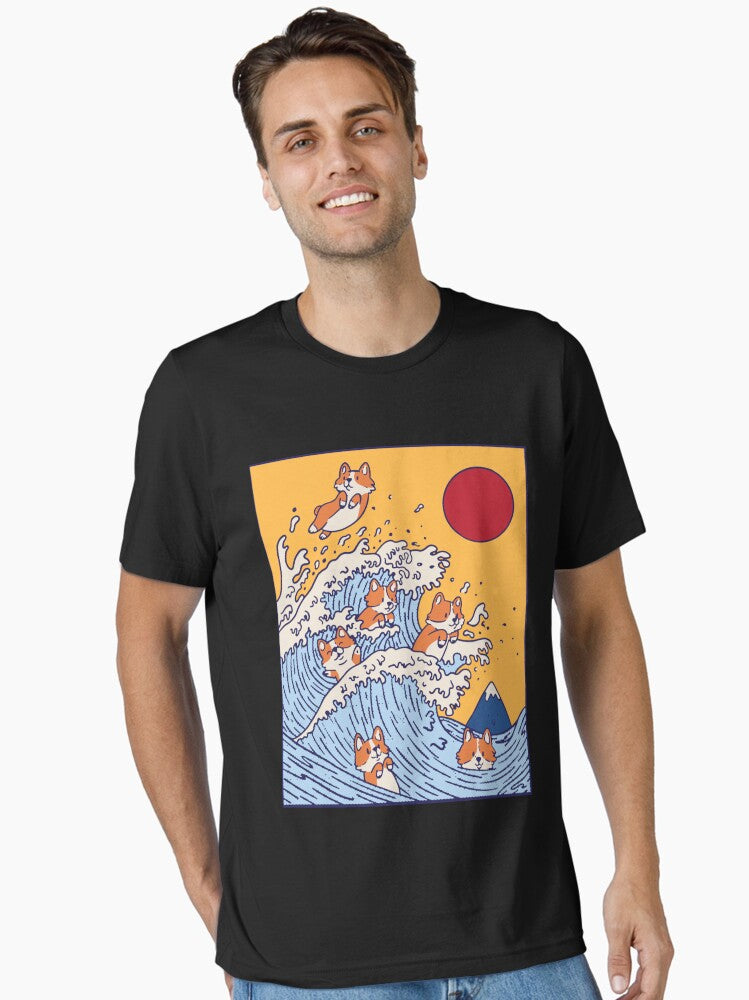The great wave of Corgis Cute Corgi Puppies Essential T Shirt T Shirt | Best Seller Look | Great Gift for Dad