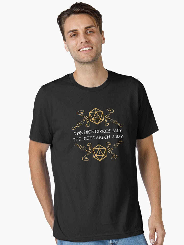 The Dice Giveth and Taketh Away Natural 20 and Critical Fail Essential T Shirt T Shirt Best Seller Look Top Rated Design