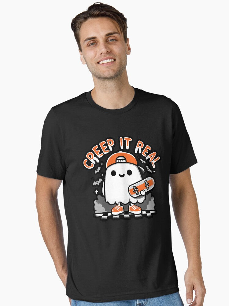 Creep It Real - Kawaii Ghost Skateboarder Essential T-Shirt