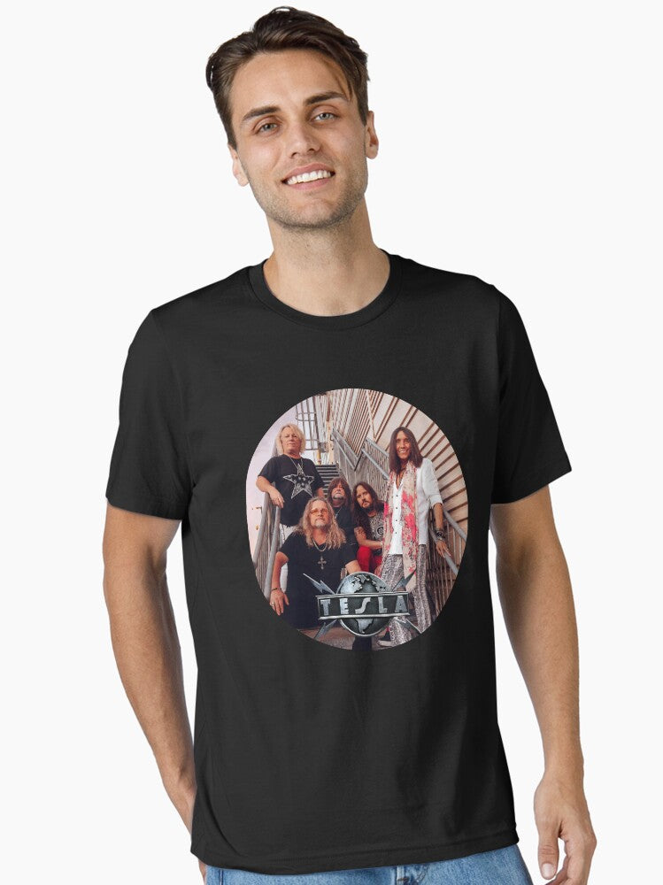 keep real tesla band tour 2026 anyaran Essential T-Shirt | Premium Unisex T-Shirt, Trending Graphic Tee